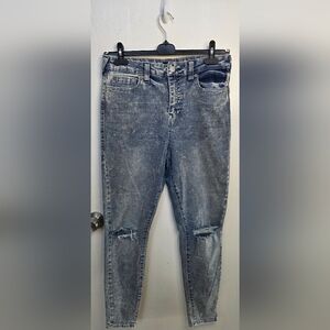 *2 For $40* True Religion Jennie Curvy High Rise Super Skinny Jeans - Light Blue